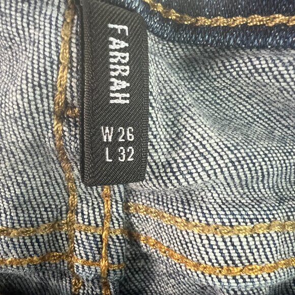 Driftwood Jeans Women's 29x29* Farrah Mid Rise Flare Blue Faded Denim Tag 26 - Picture 8 of 16